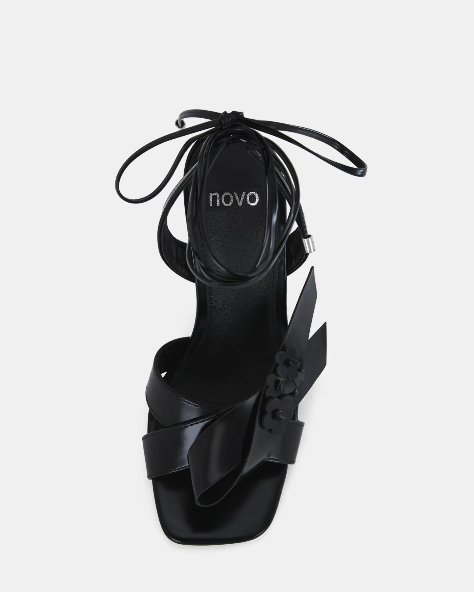 ZPACEY BLACK Open Toe Heels