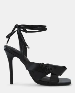 ZPACEY BLACK Open Toe Heels